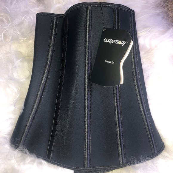 Corset Story Black Latex Underbust Corset - Picture 2 of 2